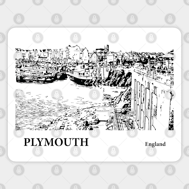 Plymouth England Magnet by Lakeric